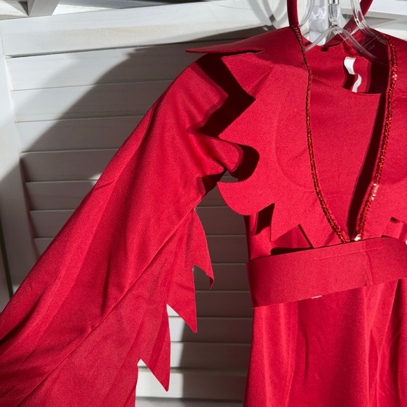 NIB Devious Devil Girls Costume Set Dress/Collar/Headband Red 4-6 - Picture 5 of 12